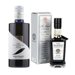 Gourmet Marina Palusci EXV Extra Virgin Olive Oil & Acetaia Malpighi Silver Balsamic Vinegar Of Modena IGP Set